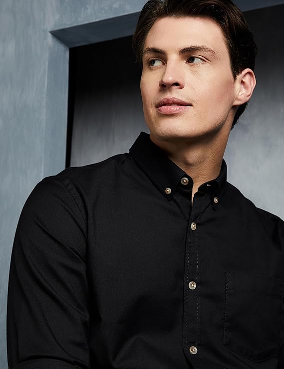 Symbol Premium Men's Stylish Solid All Day Fresh Buttondown Casual Shirt - Image 3