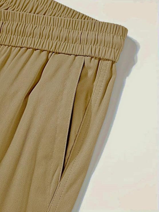 Spense Clothing Men's Cargo Pants with Multiple Pockets, Khaki, Casual Cotton Trousers - Image 5