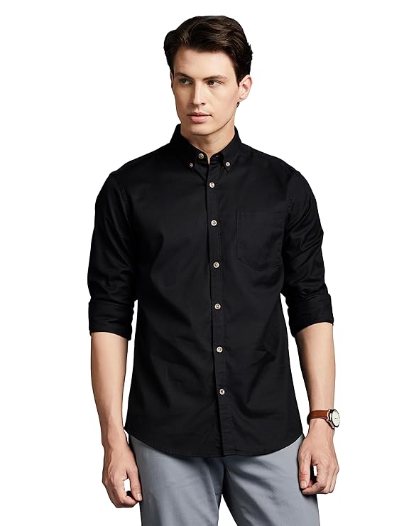 Symbol Premium Men's Stylish Solid All Day Fresh Buttondown Casual Shirt
